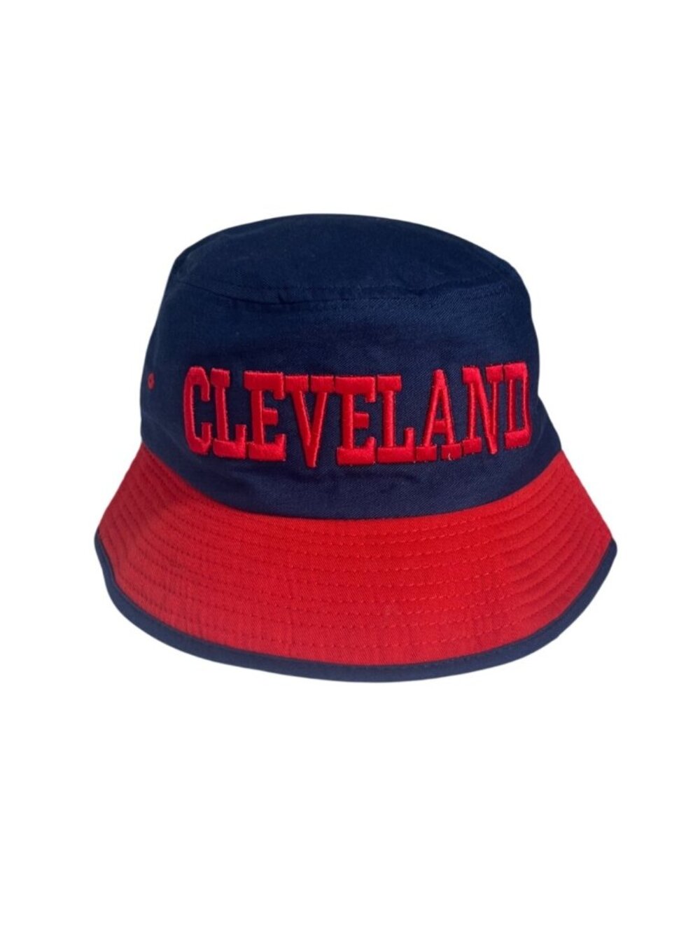 Cleveland Embroidered Bucket Hat Blue Red Bucket OS Cotton